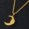 Pendentif Colliers Fooderwerk Bijoux Mode 3D Solid Moon Collier Creux Moyen-Orient Golden Dames