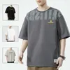 Мужская футболка с короткими рукавами, летняя новая модная свободная рубашка со стальным принтом