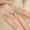 Anéis de cluster PANJBJ 925 Sterling étnica nuvem anel para mulheres menina borlas retro abertura jóias presente gota