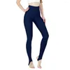 Leggings Femmes Aoylisey Femmes Noir Taille Haute Loisirs avec étrier Skinny Plus Taille Spandex Élastique Fitness Printemps Pantalon d'entraînement