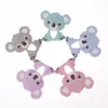 20pc قلادة سيليكون قلادة Koala Bear Bear Necklace BPA Free Silicone Baby Pamifier Pendant DIY Jewelry 240308