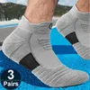 Chaussettes de sport en coton respirantes pour hommes, chaussettes de course, évacuant l'humidité, athlétique, longues/courtes, serviette déodorante Sox pour hommes