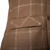 Costumes Brown costume hommes sur mesure à plaid slim fit de mariée robe de mariée pour hommes costume homme 3 pcs terno