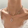 Vintage Bohemen munt letter gelaagde ketting 14k geel gouden ketting voor vrouwen schelp parel maan lange choker kraag hanger vlinder kettingen