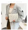 2024 Nieuwe Kwastje Hand Crossbody Tas Katoenen Touw Katoen Lijn Crossbody Terug Enkele Schouder Hand Handheld Strawwoven Tas Geweven Dames