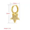 Y2K Cubic Crystal Heart Star Earrings for Women Gold Silver Color Plating Hoop Earring Brass Anti-Allergy Ear Clasp Wholesale 240313