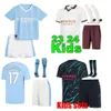 23 24 25 Maillot de football HAALAND MANS CITIES Maillot de football Kits de football pour enfants DE BRUYNE FODEN 2024 2025 GREALISH STERLING MAHREZ Maillots de football Kit de maillot de football pour bébé