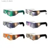 Sunglasses Eclipse Viewing Glasses 6/12 Pcs Uv Block Safety View Color Sun Image Printing Paper Lightweight H240316