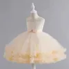 Robes de fille petite robe pour enfants de un à cinq ans robe de cocktail pour violon baby fleurs sans manche