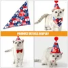 Vêtements pour chiens Drapeau Vêtements pour animaux de compagnie Hijab Chapeau de fête patriotique Décorer Usa Supply Tissu Bavoir pour chiot américain