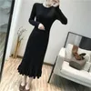 Lila klänningar för kvinnor utanför den vita kvällen lång virkning Robe Solid Woman Dress Clothes Maxi Sticked With 240301