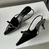 Eilyken/Модные туфли-лодочки с острым носком, сандалии, элегантные женские туфли без босоножки с ремешком и пряжкой на тонком каблуке, женские туфли без каблуков для свадебной вечеринки 240304