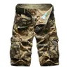 Camuflagem camo carga shorts masculino 2024 masculino casual shorts masculino solto trabalho shorts homem militar calças curtas plus size 29-44 240312