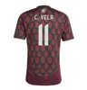 S-4XLメキシコ2024コパアメリカサッカージャージーファンプレーヤーワールドH.Losano Guardado Chicharito G Dos Santos Cuptolor Shirt Men KidsセットユニフォームCamiseta De Futbol