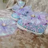 First Walkers Handgefertigte Stirnbänder mit Schleife und Perlen-Jeet-Mädchenschuhen. Haarband First Walker Sparkle Christmas Mermaid Crystal Princess Shower-Schuhe 240315