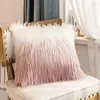 Pillow Case 50x50cm Luxury Cover Faux Fur Pink Grey Blue Orange For Sofa Bedroom Car Soft Home Decorative 50x50inch