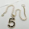 Bröllopsfest halsband lyxig designer smycken högkvalitativ pärla jubileum smycken presentbrev choker hänge halsband kedja 10 stilar hip hop