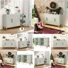 Mobili per sala da pranzo Armadio con 48 accenti con 4 ante e ripiani Credenza moderna con rifiniture dorate Buffet verde per cucina abitabile Dro Ota3A