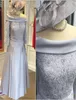 Vintage Short Lilac Mother of the Bride Dresses Half Sleeve Elegant Tea Length Pärlor Spets Satin Evening Wear Prom Wedding Guest PA1726427