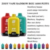 ZOOY Vape Rainbow Box 16000puffs Wegwerpvape met Nic 2% 5%, Mesh Coil