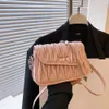 Design handbag clearance sale Familys Same Style Womens Bag Version Fashion Pleated Small Ins Chain Texture Underarm for Women