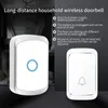 Doorbells Wireless Doorbell Set for Home Waterproof 300M Long Distance Outdoor Welcome Rings Adjustable Volume Door Entry BellH240316