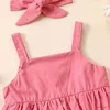 Clothing Sets 3PC Baby Girl Suspender Casual Set With Headwear Is The Best Choice For Summer