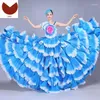 Scen Wear Flamenco Dress Dance Gypsy Kirt Woman Spanien Belly Costumes Big Petal Spanish Chorus Performance S-3XL