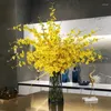 Decoratieve bloemen 95 cm gele Oncidium zijden bloem kunstmatige orchidee Phalaenopsis bruiloft woondecoratie tafel centerpieces