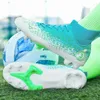 Sapatos de futebol americano botas masculinas botas de tornozelo alto futebol ao ar livre anti-deslizamento crianças tênis de treinamento de grama crianças