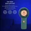 Elektriska fläktar PTMJ Mini Handheld Turbo -fläkt USB -laddningsbar luftkylare Portable Night Light Handheld Fan Lämplig för skrivbordsresor 240316