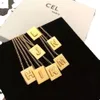 Designer For Women Pendant Gold T Block Necklaces Girls Link Chain Short Choker Square Letters Geometry Necklace Nice Jewelry Wholesale Bran GG