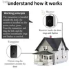 Doorbells Wireless doorbell without battery waterproof and self powered 433mhz kit home outdoor dynamic ring ringtoneETGH H240322