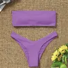 Costumi da bagno da donna Tinta unita Controllo pancia Due pezzi Costume da bagno a vita alta Bikini Tankini Set Pantaloncini e top da bagno da donna