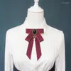 Arco laços 2024 homens mulheres terno de casamento festa strass liga negócios pescoço colarinho camisa gravata cravat menina britânica faculdade fita bowtie