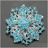 Pins, Broches Iced Out Crystal Bloem Broches Pins Cor Voor Vrouwen Meisje Verjaardag Bruiloft Sieraden Feest Mode Accessoires Drop Deliv Dhhst