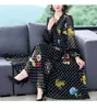 Casual Dresses 2024 Boho Blacksilk Light Elegant Dress Summer Fashion Embroidery V-Neck Midi Women Hight Quality BodyCon Party Vestidos