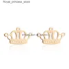 Ensembles de bijoux de mariage Boucles d'oreilles Collier Mode Couronne en acier inoxydable Femmes Or Animal Stud Ensembles de bijoux pour les filles Drop Livraison Dhgarden Dhq4F Q240316