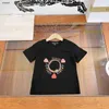 T-shirt de luxe pour garçons T-shirt d'impression de motif arc-en-ciel Taille 100-160 CM Vêtements pour enfants de créateurs T-shirts à manches courtes pour filles de haute qualité 24Mar