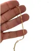 Charm Armband Classic Gold Color Flat Beads Chain for Women 2024 mode rostfritt stål armband anklet party smycken gåvor