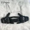 Y Demo Techwear панк-мото байкерские перчатки с цепочками из бисера, регулируемый нагрудный жилет для женщин, камзол, уличная одежда 240307