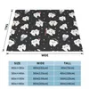 Decken Happy Teeth 2 in Schwarz Deckenbezug Fuzzy Throw Schlafzimmer Sofa Tragbare weiche warme Tagesdecken