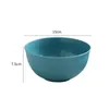 Kommen Nordic Tarwe Stro Huishoudelijk Plastic Servies Ronde Streep Fruit Ramen Salade Snack Container Voor Restaurant