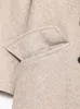 세련된 단순한 디자이너 여성 트렌치 코트 가을 겨울 두 버튼 가역 모직 코트 긴 야생 탑 겉옷