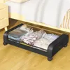 Sacos de armazenamento caixa rolo cama inferior cesta colchas gavetas sobre rodas ferro sob recipiente