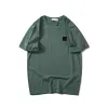 Topstoney 브랜드 디자이너 남성용 Tshirts 클래식 기본 자수 배지 느슨한 면화 작은 둥근 목 섬 T 셔츠