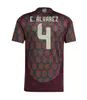 XXXL 4XL MEXICO 2024 Copa America Raul Chicharito Soccer Jerseys 2025 Lozano dos Santos 24 25 Woman H.Lozano Men Kids målvakt Football Shirts Långärm