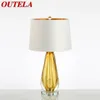 Table Lamps OUTELA Nordic Glaze Lamp Modern Art Iiving Room Bedroom Study El LED Personality Originality Desk Light