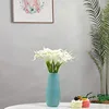 Flores decorativas 40 unidades de lírio de calla branco artificial com materiais de látex macio para decoração de cozinha doméstica