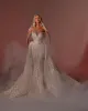 Magnifique robe De mariée sirène avec traîne détachable, dos nu, avec des Appliques en dentelle, sur mesure